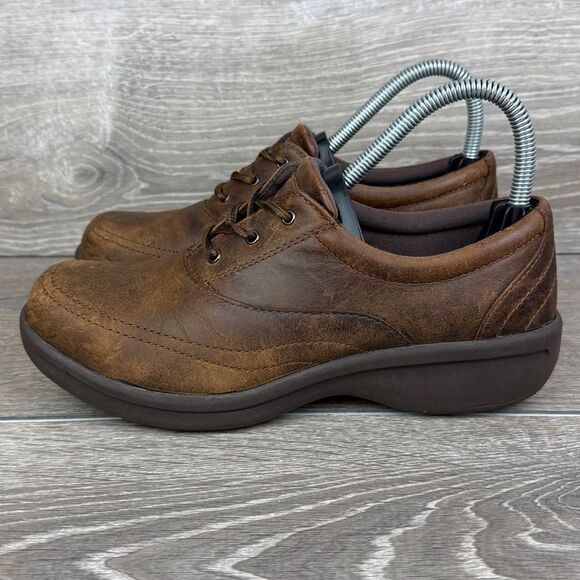 Worx by Red Wing Shoes 5115 Women’s Sz 7.5M Brown Leather Aluminum Toe Shoes - Picture 3 of 10